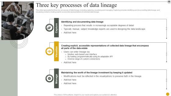 Data Lineage IT Three Key Processes Of Data Lineage Ppt Powerpoint Presentation Show Files