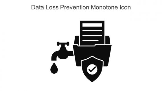 Data Loss Prevention Monotone Icon In Powerpoint Pptx Png And Editable Eps Format
