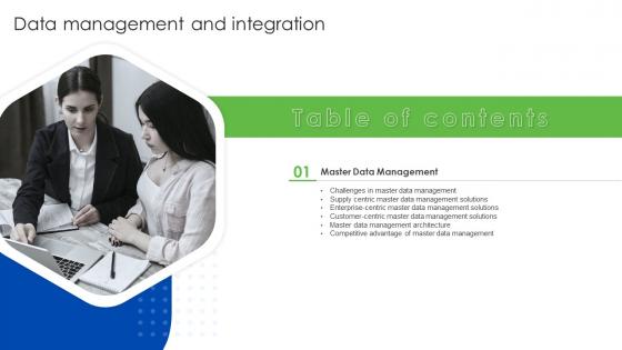 Data Management And Integration Table Of Contents Ppt Show Graphics Pictures