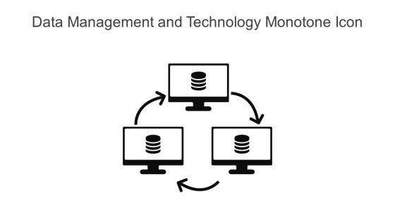Data Management And Technology Monotone Icon In Powerpoint Pptx Png And Editable Eps Format