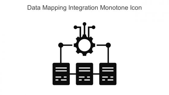 Data Mapping Integration Monotone Icon In Powerpoint Pptx Png And Editable Eps Format