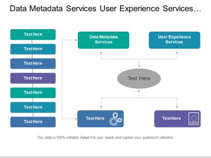 Data metadata services user experience services customization services