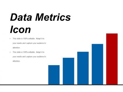 Data metrics icon example of ppt