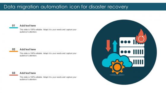 Data Migration Automation Icon For Disaster Recovery