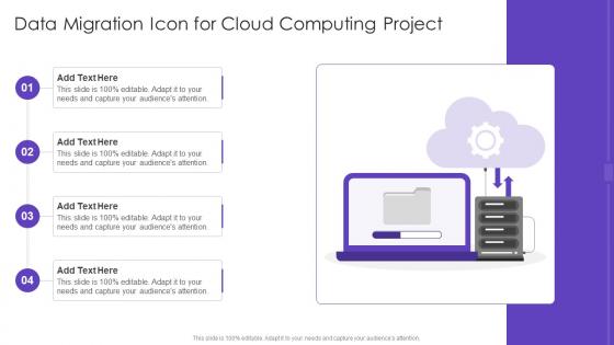 Data Migration Icon For Cloud Computing Project