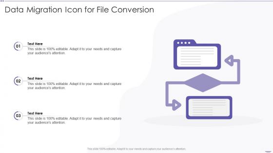 Data Migration Icon For File Conversion