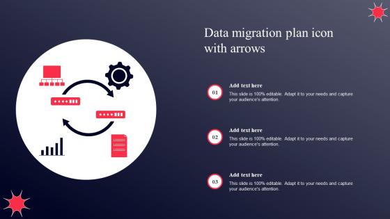 Data Migration Plan Icon With Arrows