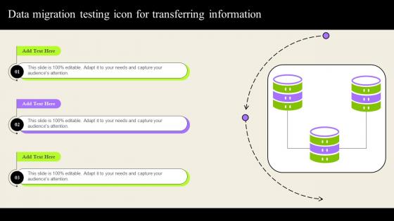 Data Migration Testing Icon For Transferring Information