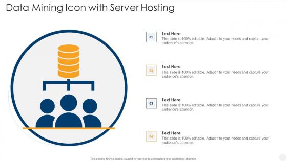 Data Mining Icon With Server Hosting