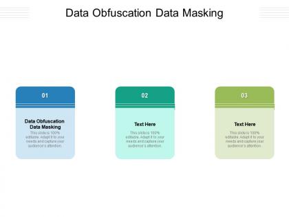 Data obfuscation data masking ppt powerpoint presentation model icons cpb