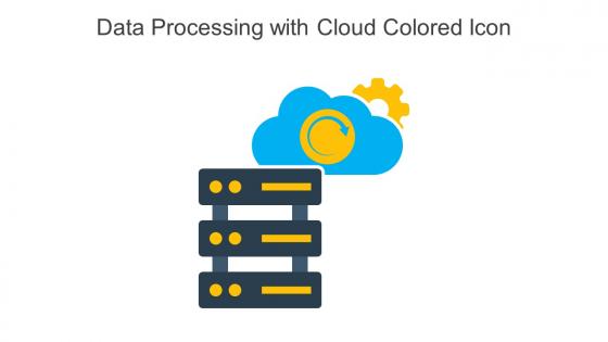 Data Processing With Cloud Colored Icon In Powerpoint Pptx Png And Editable Eps Format