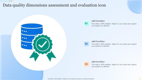 Data Quality Dimensions Assessment And Evaluation Icon