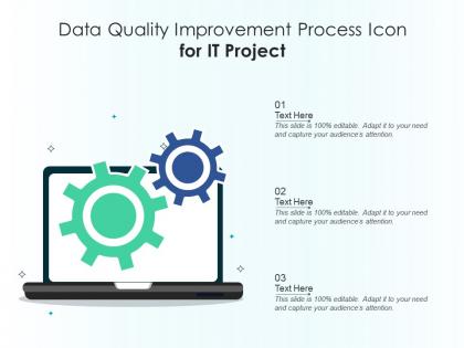 Data quality improvement process icon for it project