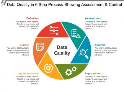 Data quality in 6 step process showing assessment and control