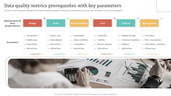 Data Quality Metrics Prerequisites With Key Parameters