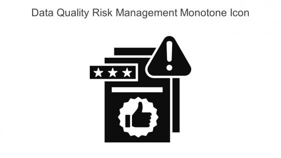 Data Quality Risk Management Monotone Icon In Powerpoint Pptx Png And Editable Eps Format