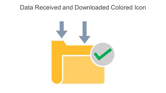 Data Received And Downloaded Colored Icon In Powerpoint Pptx Png And Editable Eps Format