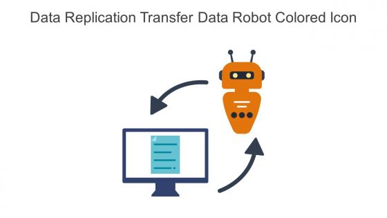 Data Replication Transfer Data Robot Colored Icon In Powerpoint Pptx Png And Editable Eps Format