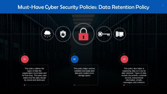 Data Retention Policy In Cybersecurity Training Ppt