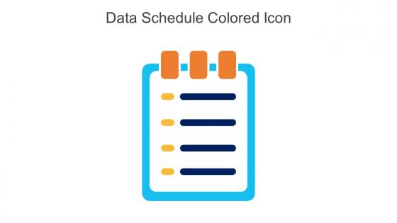 Data Schedule Colored Icon In Powerpoint Pptx Png And Editable Eps Format