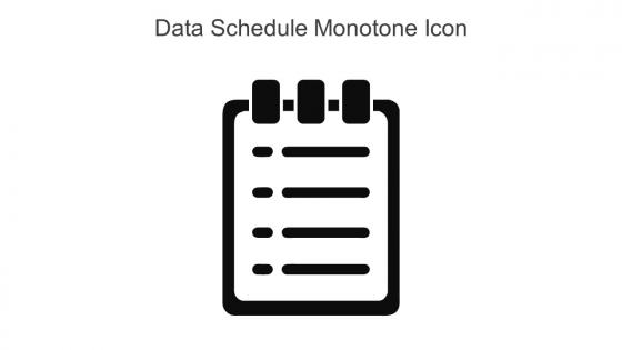 Data Schedule Monotone Icon In Powerpoint Pptx Png And Editable Eps Format