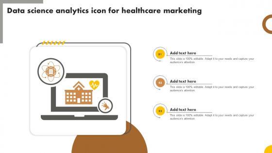 Data Science Analytics Icon For Healthcare Marketing