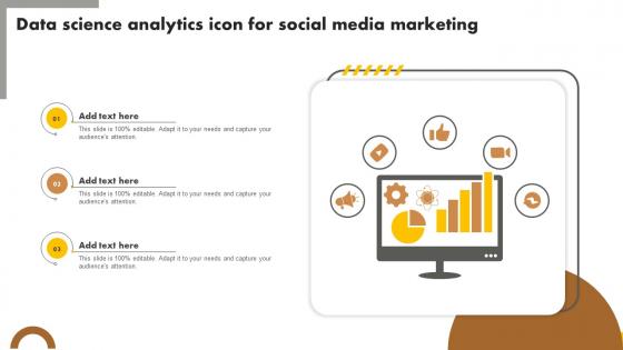 Data Science Analytics Icon For Social Media Marketing
