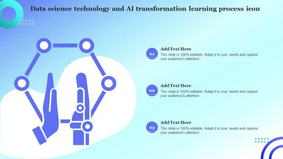 Data Science Technology And AI Transformation Learning Process Icon