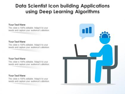 Data scientist icon building applications using deep learning algorithms