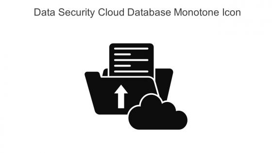 Data Security Cloud Database Monotone Icon In Powerpoint Pptx Png And Editable Eps Format