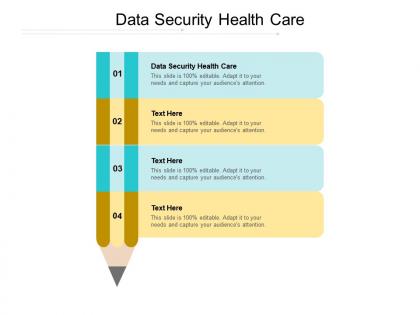 Data security health care ppt powerpoint presentation outline brochure cpb