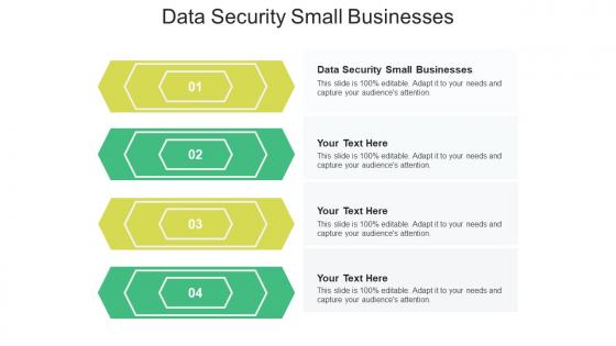 Data security small businesses ppt powerpoint presentation pictures sample cpb