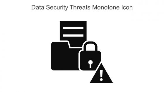 Data Security Threats Monotone Icon In Powerpoint Pptx Png And Editable Eps Format