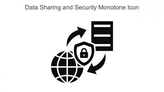 Data Sharing And Security Monotone Icon In Powerpoint Pptx Png And Editable Eps Format