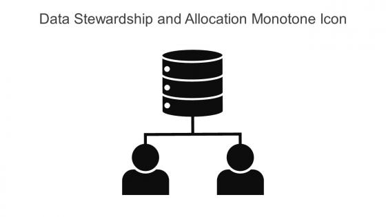 Data Stewardship And Allocation Monotone Icon In Powerpoint Pptx Png And Editable Eps Format