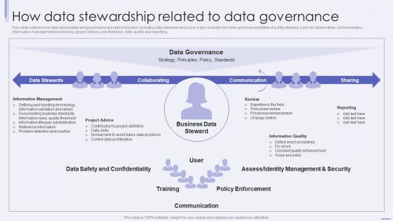 Data Stewardship IT How Data Stewardship Related To Data Governance Ppt Infographics