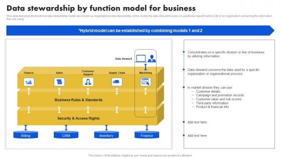 Data Stewardship Model Data Stewardship By Function Model For Business