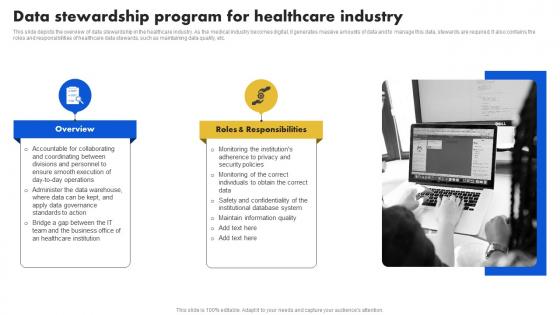 Data Stewardship Model Data Stewardship Program For Healthcare Industry