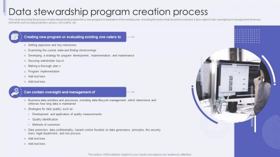 Data Stewardship Program Creation Process Ppt Styles Graphics Design