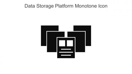 Data Storage Platform Monotone Icon In Powerpoint Pptx Png And Editable Eps Format