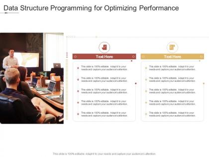 Data structure programming for optimizing performance infographic template