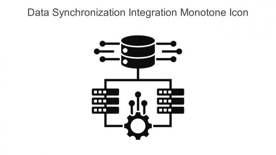 Data Synchronization Integration Monotone Icon In Powerpoint Pptx Png And Editable Eps Format