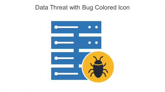 Data Threat With Bug Colored Icon In Powerpoint Pptx Png And Editable Eps Format