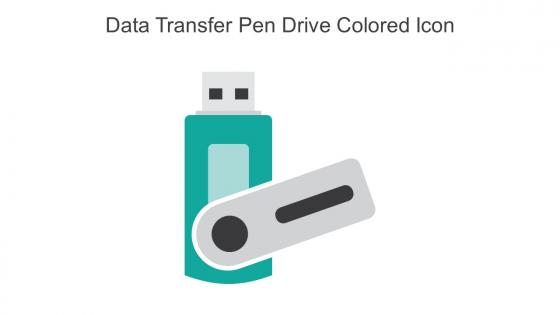 Data Transfer Pen Drive Colored Icon In Powerpoint Pptx Png And Editable Eps Format