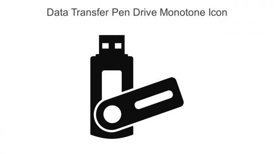 Data Transfer Pen Drive Monotone Icon In Powerpoint Pptx Png And Editable Eps Format