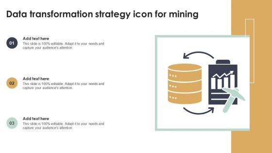 Data Transformation Strategy Icon For Mining