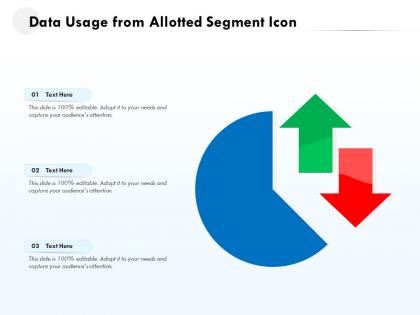 Data usage from allotted segment icon