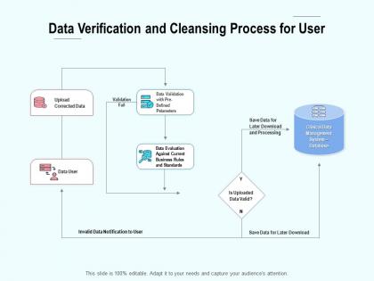 Data verification and cleansing process for user