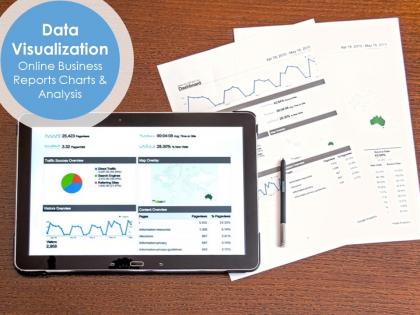 Data visualization online business reports charts and analysis