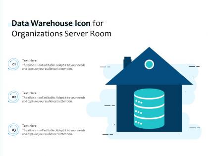 Data warehouse icon for organizations server room